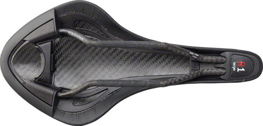 Fizik Arione R1 Saddle - Black 132mm Width Carbon Braided Rails Synthetic