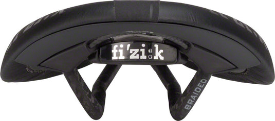 Fizik Arione R1 Saddle - Black 132mm Width Carbon Braided Rails Synthetic