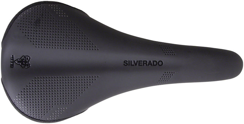 Load image into Gallery viewer, WTB Silverado Saddle - Black 280mm Width Titanium Rails Microfiber Cover
