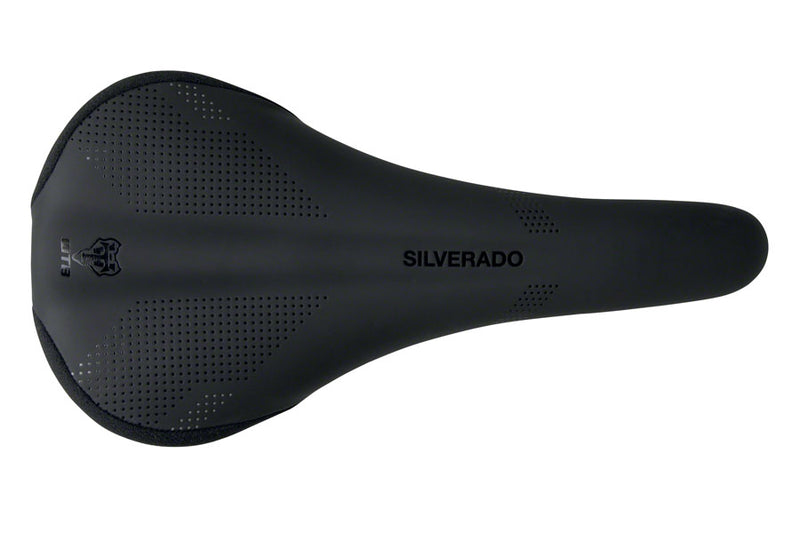 Load image into Gallery viewer, WTB Silverado Saddle - Black 280mm Width Steel Rails Microfiber Cover
