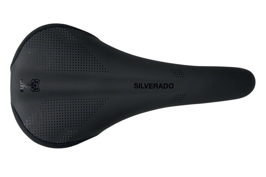 WTB Silverado Saddle - Black 280mm Width Steel Rails Microfiber Cover