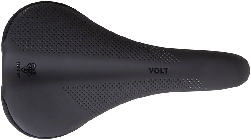 Load image into Gallery viewer, WTB Volt Saddle - Black 265 Width Titanium Rails Microfiber Cover
