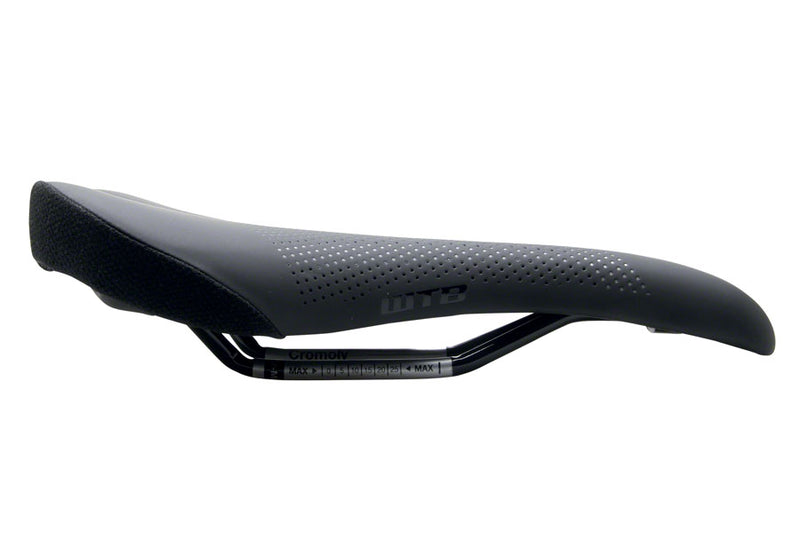 Load image into Gallery viewer, WTB Volt Saddle - Black 265mm Width Chromoly Rails Microfibre Cover
