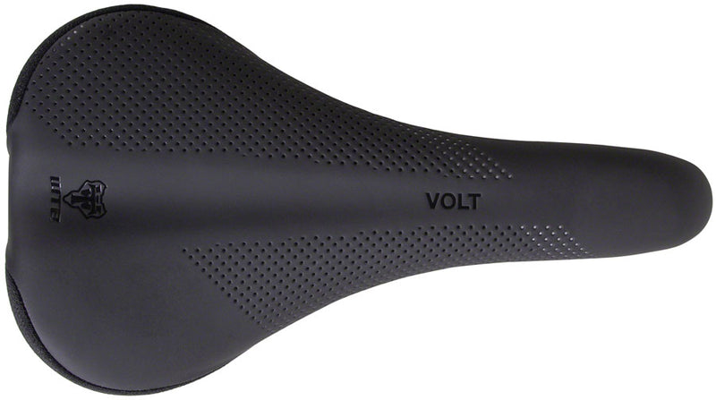 Load image into Gallery viewer, WTB Volt Saddle - Black 142mm Width Titanium Rails Microfiber Cover
