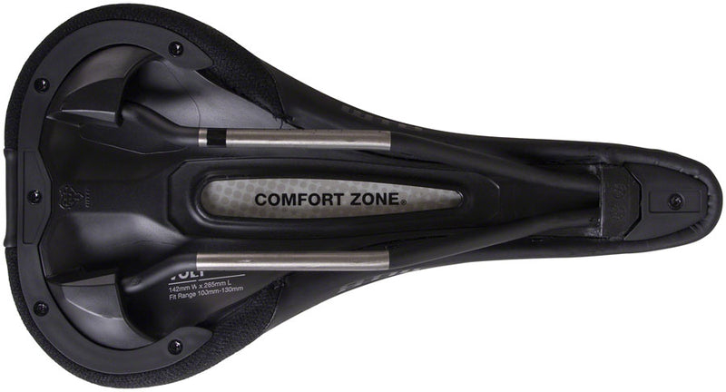 Load image into Gallery viewer, WTB Volt Saddle - Black 142mm Width Titanium Rails Microfiber Cover
