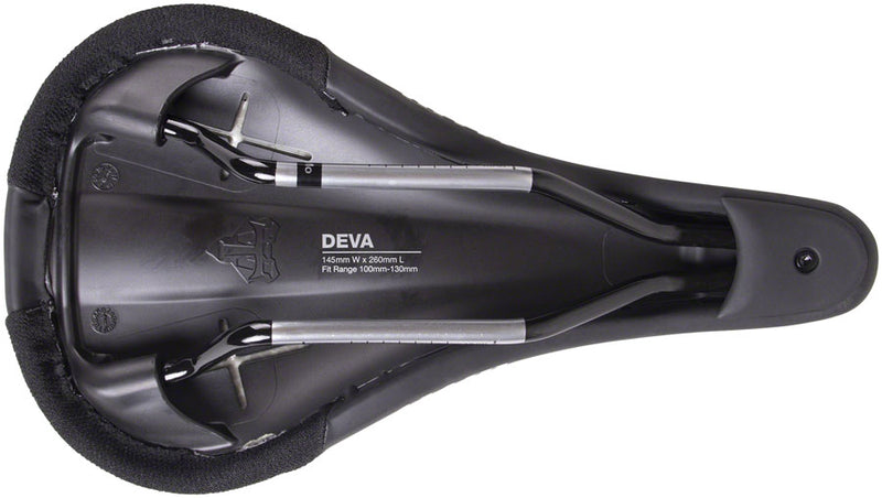 Load image into Gallery viewer, WTB Deva Saddle - Black 145mm Width Chromoly Rails Lightweight Padding
