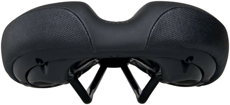 Load image into Gallery viewer, WTB Comfort Saddle - Black 270mm Width Steel Rails Lightweight Padding
