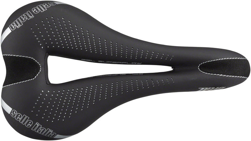 Load image into Gallery viewer, Selle Italia Diva Gel Superflow Saddle Black | 152mm Width Tubular Vanox Rail
