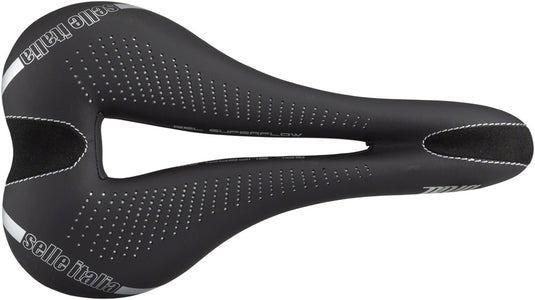 Selle Italia Diva Gel Superflow Saddle Black | 152mm Width Tubular Vanox Rail