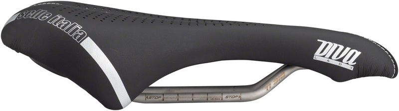 Load image into Gallery viewer, Selle Italia Diva Gel Superflow Saddle Black | 152mm Width Tubular Vanox Rail
