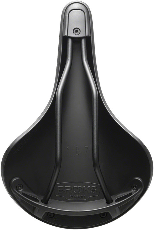 Brooks C19 All Weather Saddle - Black 184mm Width Steel Rails Weatherproof