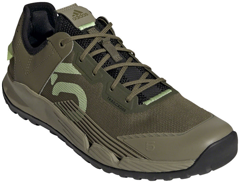 Load image into Gallery viewer, Five-Ten-Trailcross-LT-Flat-Shoes-Men&#39;s-Focus-Olive-Pulse-Lime-Orbit-Green-Focus-Olive-Pulse-Lime-Orbit-Green-11-Flat-Pedal-Shoes
