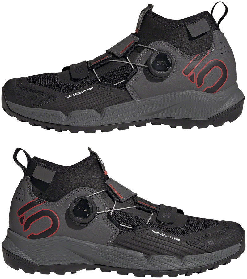 Load image into Gallery viewer, Five Ten Trailcross Pro Mountain Clipless Shoes - Women&#39;s, Gray/Black/Red, 8
