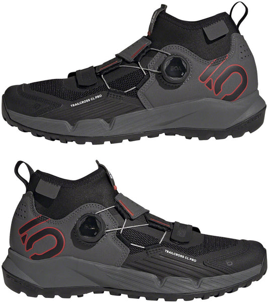 Five Ten Trailcross Pro Mountain Clipless Shoes - Women's, Gray/Black/Red, 6