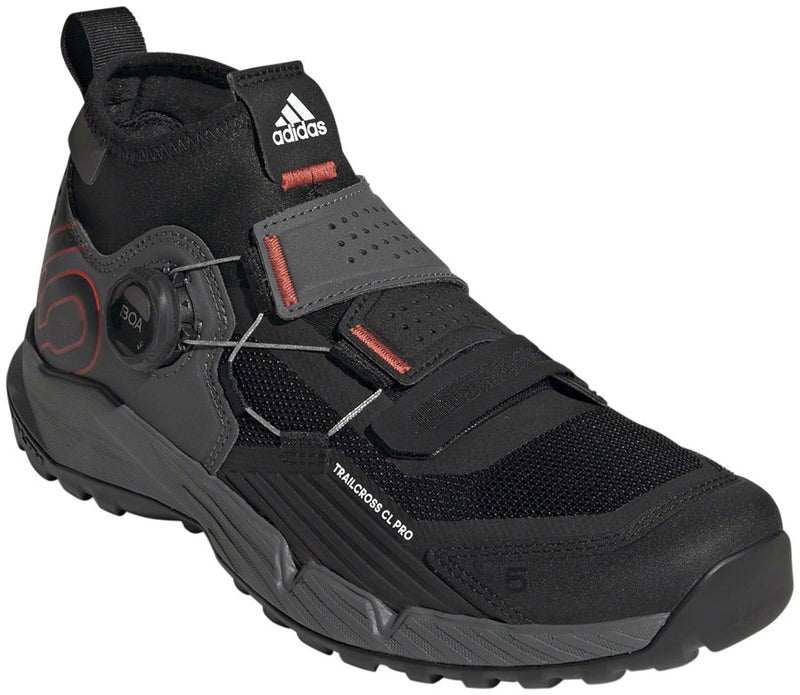 Load image into Gallery viewer, Five-Ten-Trailcross-Pro-Clipless-Shoe-Women&#39;s-Gray-Five-Core-Black-Red-Gray-Black-Red-6.5-Mountain-Biking-Shoes
