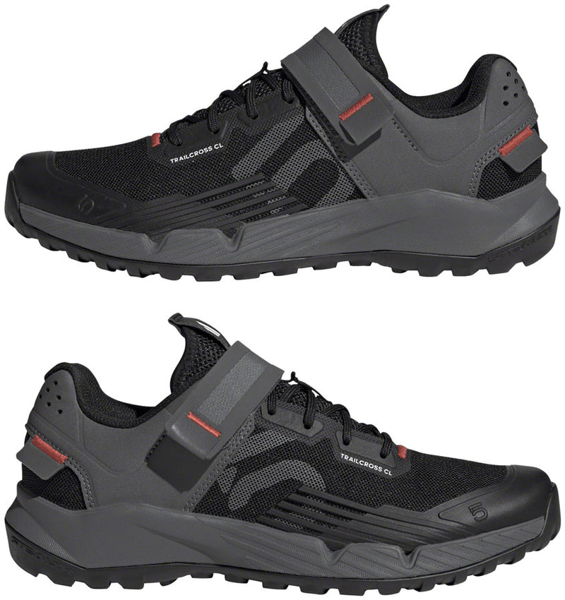 Load image into Gallery viewer, Five Ten Trailcross Mountain Clipless Shoes - Women&#39;s, Core Black/Gray Three/Red, 8.5
