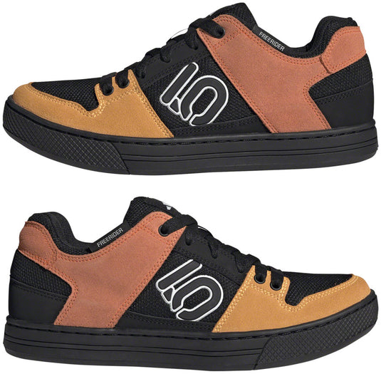 Five Ten Freerider Flat Shoes - Men's, Core Black/Ftwr White/Impact Orange, 12