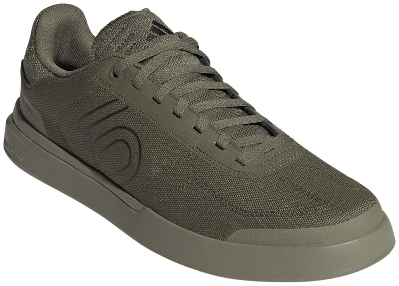 Load image into Gallery viewer, Five-Ten-Sleuth-DLX-Canvas-Flat-Shoes-Men&#39;s-Focus-Olive-Core-Black-Orbit-Green-Focus-Olive-Core-Black-Orbit-Green-11.5-Flat-Pedal-Shoes
