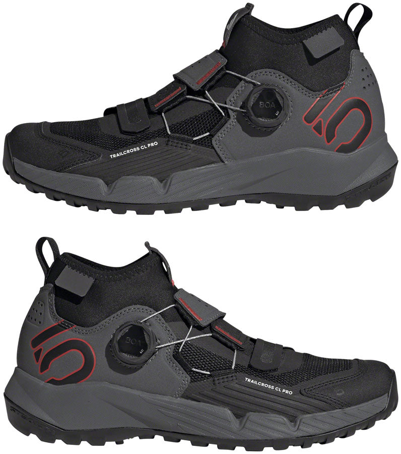 Load image into Gallery viewer, Five Ten Trailcross Pro Mountain Clipless Shoes - Women&#39;s, Gray Five/Core Black/Red, 7
