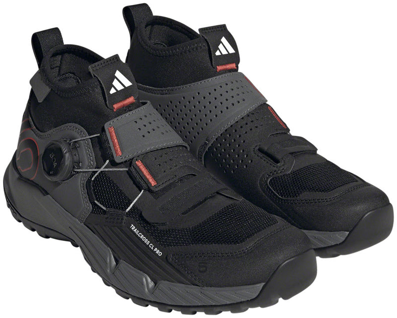 Load image into Gallery viewer, Five-Ten-Trailcross-Pro-Clipless-Shoe-Women&#39;s-Gray-Five-Core-Black-Red-Gray-Five-Core-Black-Red-8.5-Mountain-Biking-Shoes
