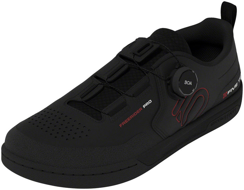 Load image into Gallery viewer, Five-Ten-Freerider-Pro-BOA-Flat-Shoes-Men&#39;s-Core-Black-Red-FTWR-White-Core-Black-Red-FTWR-White-12-Flat-Pedal-Shoes
