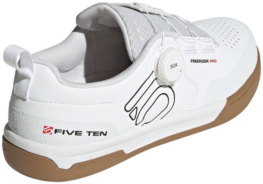 Five Ten Freerider Pro BOA Flat Shoes - Men's, FTWR White/Core Black/Red, 9