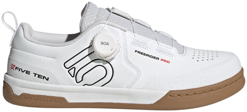 Load image into Gallery viewer, Five-Ten-Freerider-Pro-BOA-Flat-Shoes-Men&#39;s-FTWR-White-Core-Black-Red-FTWR-White-Core-Black-Red-11.5-Flat-Pedal-Shoes
