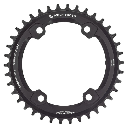 Wolf Tooth Aero 110 Asymmetric BCD Chainring - 52t, 110 Asymmetric BCD, 4-Bolt, Drop-Stop ST, For Shimano GRX 800