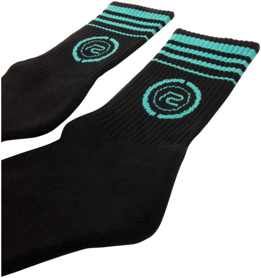 Pack of 2 Radio Raceline Team Socks - Black/Teal