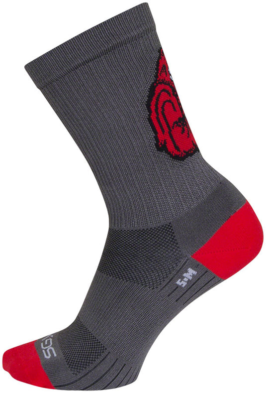 Pack of 2 SockGuy SGX Rise and Grind Socks - 6 inch, Gray, Small/Medium