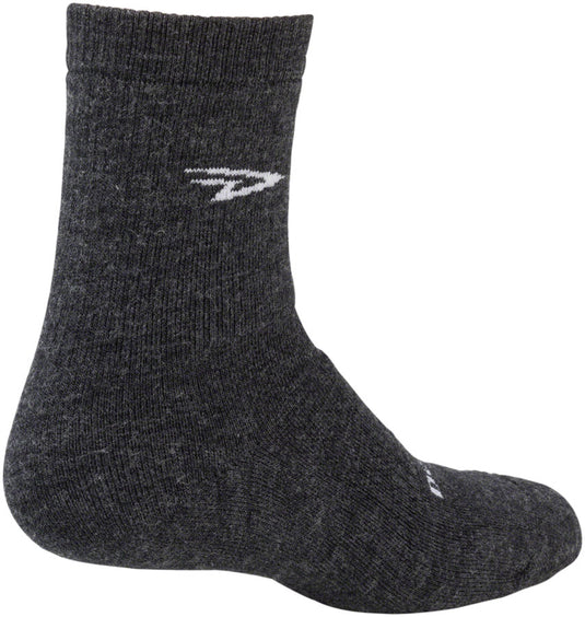 DeFeet Woolie Boolie D-Logo Socks - 4 inch, Charcoal, Small