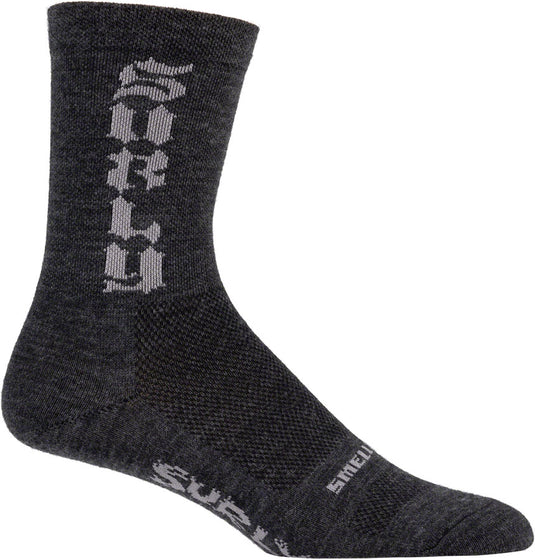 Surly Born to Lose Sock - Charcoal, Medium