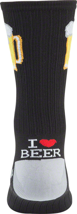 SockGuy SGX Tallboy Socks 6 inch Black Large X-Large Beer Stein Unisex Synthetic