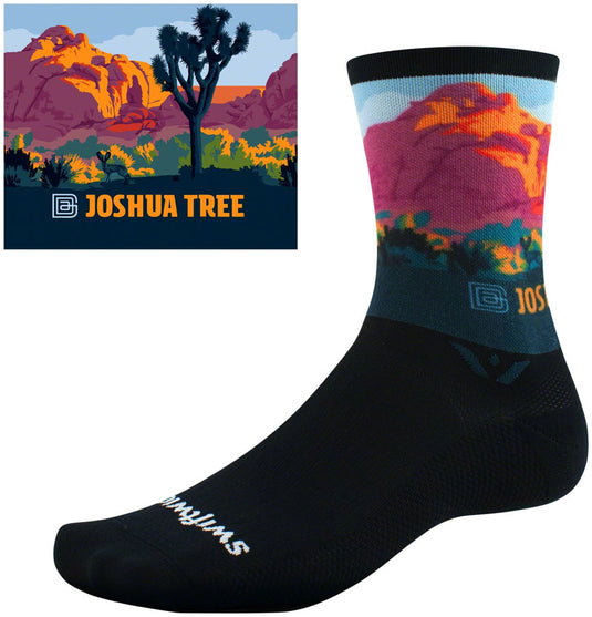 Swiftwick Vision Six Impression National Park Socks - 6", Joshua Tree, Small