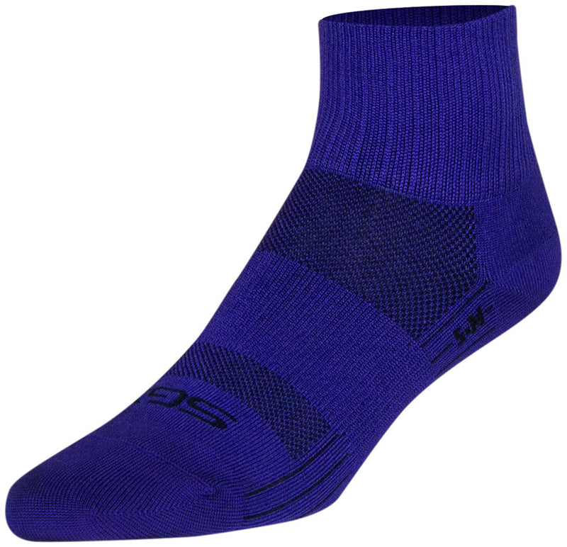 Load image into Gallery viewer, SockGuy Purple Sugar SGX Socks - 2.5&quot;, Purple, Small/Medium
