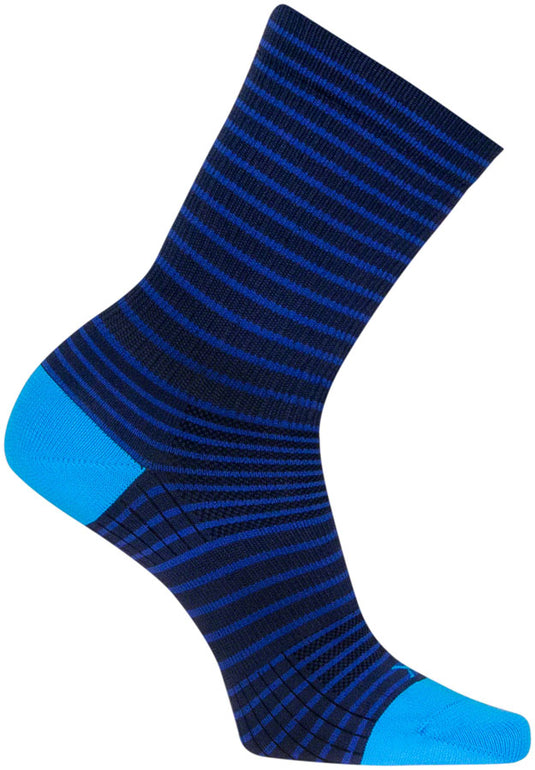 SockGuy Navy Stripes SGX Socks - 6", Navy, Large/X-Large