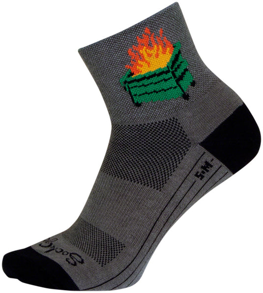 SockGuy 2020 Classic Socks - 3", Gray/Black, Small/Medium