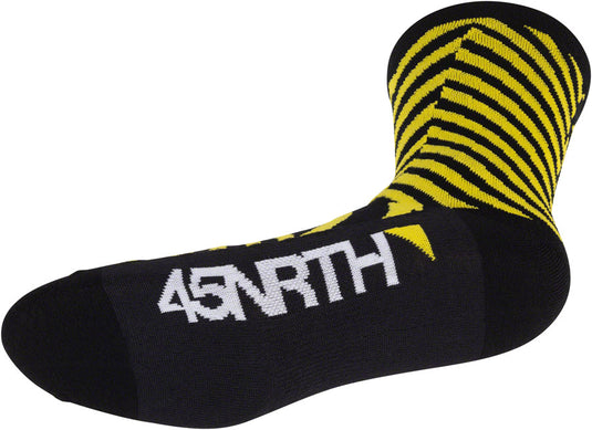 45NRTH Dazzle Lightweight Wool Socks - Yellow, Large