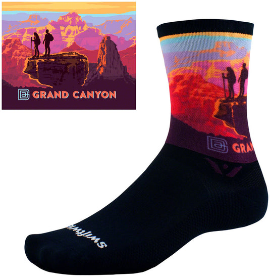 Swiftwick Vision Impression National Park Crew Socks - 6", Canyon Lookout, Small