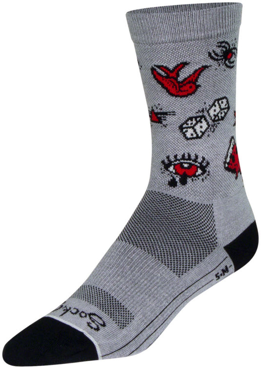 Pack of 2 SockGuy Ink Crew Sock - 6", Large/X-Large