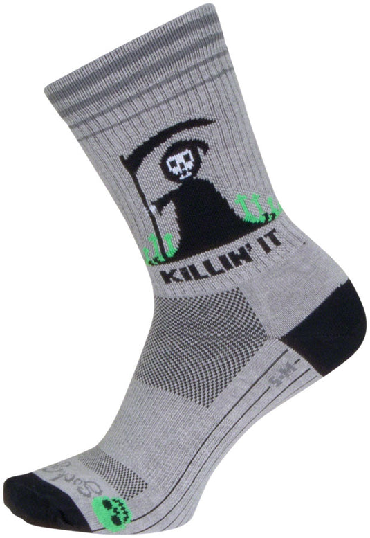 Pack of 2 SockGuy Killin' It Crew Sock - 6", Small/Medium