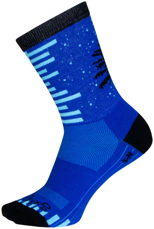 Load image into Gallery viewer, SockGuy Night and Day Crew Sock - 6&quot;, Small/Medium
