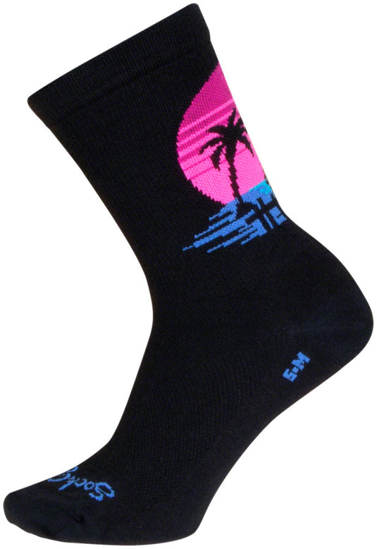 Pack of 2 SockGuy Sunset Crew Sock - 6", Small/Medium