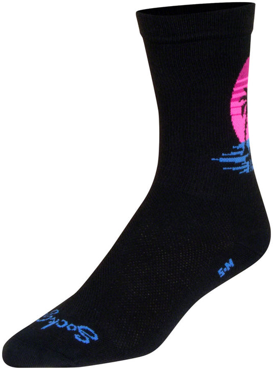 Pack of 2 SockGuy Sunset Crew Sock - 6", Small/Medium