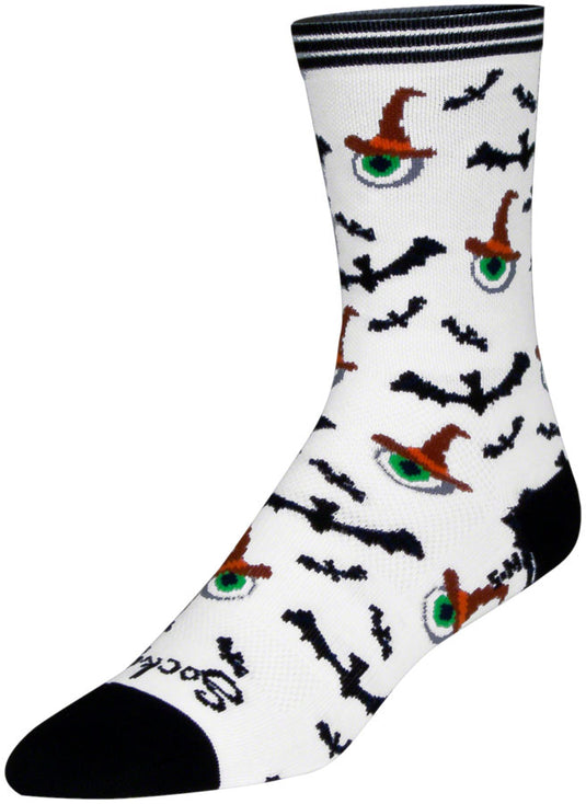 Pack of 2 SockGuy Eye Soar Crew Sock - 6", Small/Medium