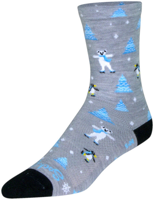 SockGuy Snow Day Wool Sock - 6", Large/X-Large Shrink-Resistant & Itch-Free