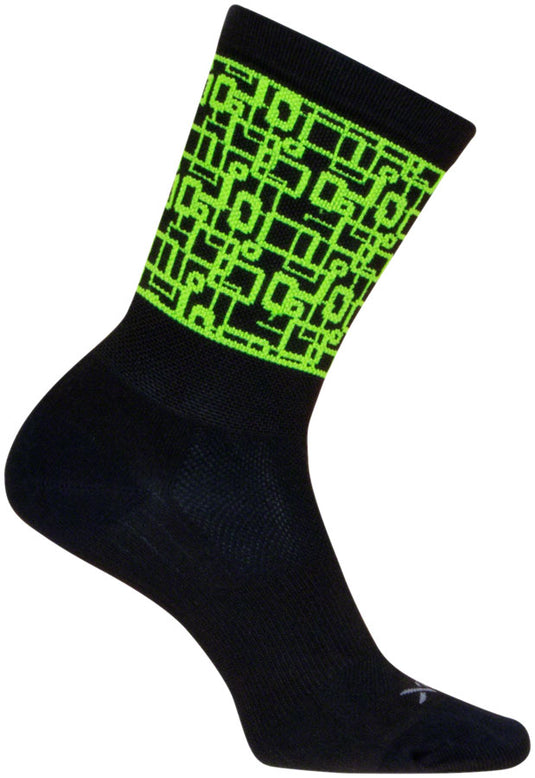 Pack of 2 SockGuy Motif SGX Socks - 6", Small/Medium