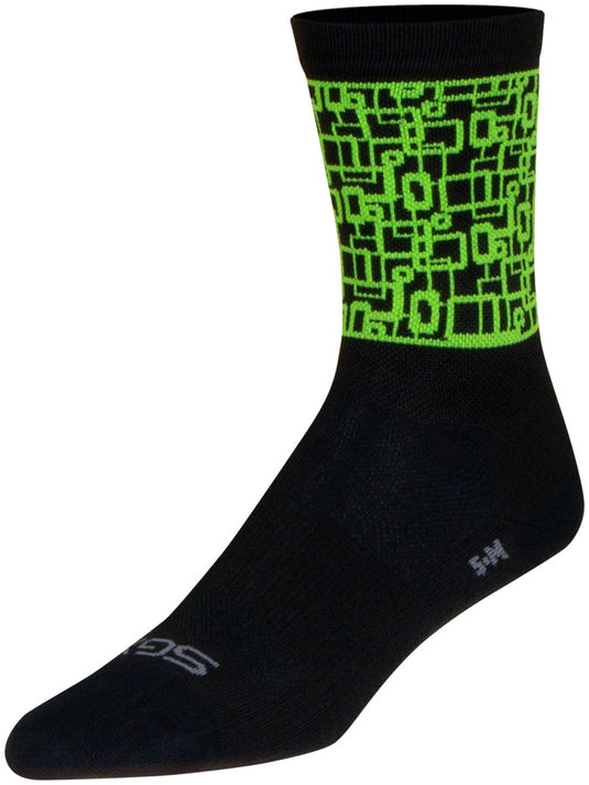 Pack of 2 SockGuy Motif SGX Socks - 6", Small/Medium