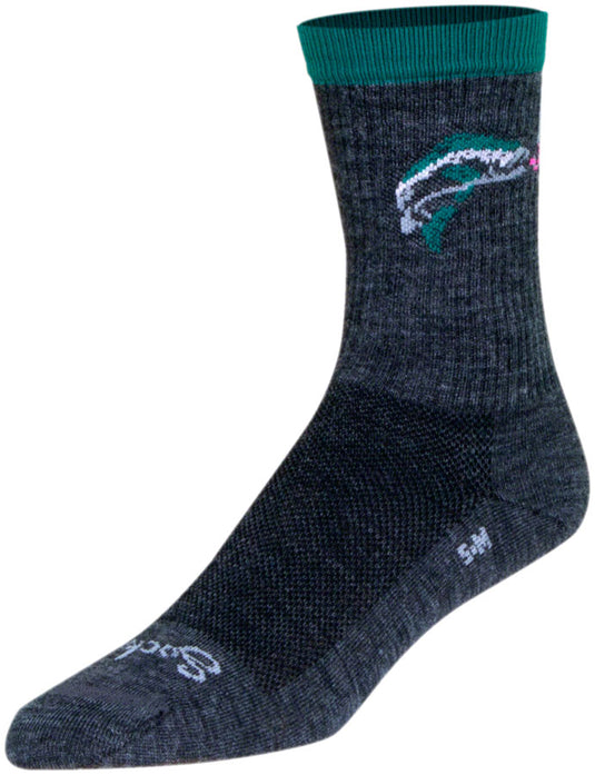 Pack of 2 SockGuy Hooked Wool Socks - 6", Small/Medium