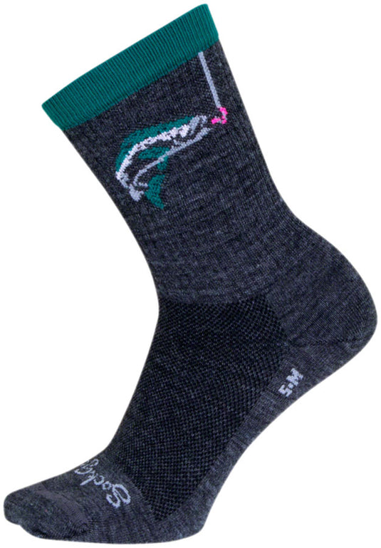 Pack of 2 SockGuy Hooked Wool Socks - 6", Small/Medium